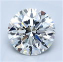 Natural Diamond 1.70 Carats, Round with Excellent Cut, H Color, VVS2 Clarity and Certified by GIA