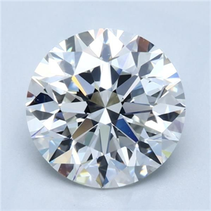 Picture of Natural Diamond 1.70 Carats, Round with Excellent Cut, H Color, VVS2 Clarity and Certified by GIA