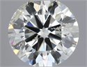 Natural Diamond 0.55 Carats, Round with Excellent Cut, I Color, SI2 Clarity and Certified by IGI