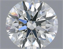 Natural Diamond 0.54 Carats, Round with Excellent Cut, H Color, VVS2 Clarity and Certified by IGI