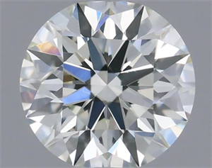 Picture of Natural Diamond 0.54 Carats, Round with Excellent Cut, H Color, VVS2 Clarity and Certified by IGI