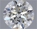 Natural Diamond 0.50 Carats, Round with Good Cut, J Color, VS2 Clarity and Certified by IGI