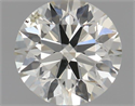 Natural Diamond 0.50 Carats, Round with Excellent Cut, J Color, SI1 Clarity and Certified by IGI