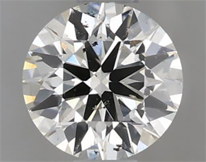 Picture of Natural Diamond 0.52 Carats, Round with Excellent Cut, I Color, SI2 Clarity and Certified by IGI