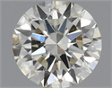 Natural Diamond 0.40 Carats, Round with Excellent Cut, K Color, SI1 Clarity and Certified by IGI