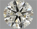 Natural Diamond 0.42 Carats, Round with Excellent Cut, K Color, SI1 Clarity and Certified by IGI