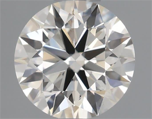 Picture of Natural Diamond 0.53 Carats, Round with Excellent Cut, H Color, VS2 Clarity and Certified by IGI