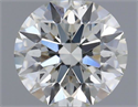 Natural Diamond 0.50 Carats, Round with Excellent Cut, H Color, VS2 Clarity and Certified by IGI