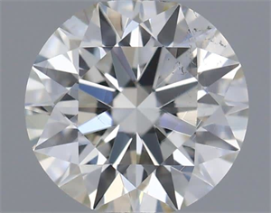 Picture of Natural Diamond 0.53 Carats, Round with Excellent Cut, H Color, VS2 Clarity and Certified by IGI