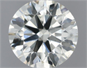 Natural Diamond 0.52 Carats, Round with Excellent Cut, J Color, VS2 Clarity and Certified by IGI