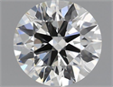 Natural Diamond 0.54 Carats, Round with Excellent Cut, H Color, SI1 Clarity and Certified by IGI