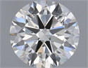 Natural Diamond 0.50 Carats, Round with Excellent Cut, H Color, SI1 Clarity and Certified by IGI