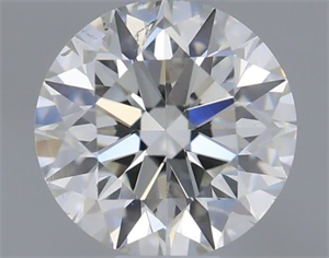 Picture of Natural Diamond 0.52 Carats, Round with Excellent Cut, H Color, SI1 Clarity and Certified by IGI