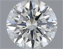 Natural Diamond 0.42 Carats, Round with Excellent Cut, H Color, VS2 Clarity and Certified by IGI