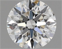 Natural Diamond 0.41 Carats, Round with Excellent Cut, H Color, VS2 Clarity and Certified by IGI