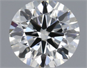 Natural Diamond 0.40 Carats, Round with Excellent Cut, H Color, VS2 Clarity and Certified by IGI