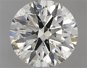 Picture of Natural Diamond 0.52 Carats, Round with Excellent Cut, I Color, SI2 Clarity and Certified by IGI