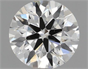 Natural Diamond 0.40 Carats, Round with Excellent Cut, H Color, SI1 Clarity and Certified by IGI