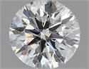 Natural Diamond 0.52 Carats, Round with Excellent Cut, F Color, SI2 Clarity and Certified by IGI