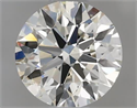 Natural Diamond 0.62 Carats, Round with Excellent Cut, I Color, VS2 Clarity and Certified by IGI