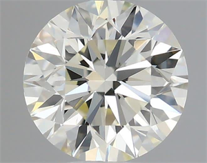 Picture of Natural Diamond 0.52 Carats, Round with Excellent Cut, I Color, VVS2 Clarity and Certified by IGI