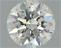 Natural Diamond 0.50 Carats, Round with Excellent Cut, H Color, VS2 Clarity and Certified by IGI