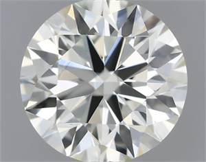 Picture of Natural Diamond 0.51 Carats, Round with Excellent Cut, K Color, VS1 Clarity and Certified by IGI