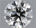 Natural Diamond 0.50 Carats, Round with Good Cut, J Color, VS1 Clarity and Certified by IGI