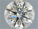 Natural Diamond 0.50 Carats, Round with Excellent Cut, J Color, VS2 Clarity and Certified by IGI