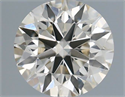 Natural Diamond 0.50 Carats, Round with Excellent Cut, J Color, VS2 Clarity and Certified by IGI