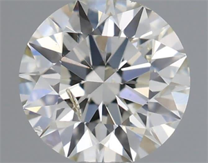 Picture of Natural Diamond 0.50 Carats, Round with Excellent Cut, J Color, SI2 Clarity and Certified by IGI