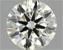 Natural Diamond 0.53 Carats, Round with Excellent Cut, J Color, SI1 Clarity and Certified by IGI