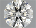 Natural Diamond 0.44 Carats, Round with Excellent Cut, J Color, VVS1 Clarity and Certified by IGI