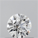 Natural Diamond 0.40 Carats, Round with Excellent Cut, D Color, VS2 Clarity and Certified by GIA