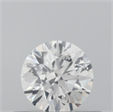 Natural Diamond 0.40 Carats, Round with Excellent Cut, F Color, SI2 Clarity and Certified by GIA