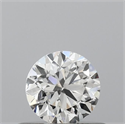 Natural Diamond 0.40 Carats, Round with Good Cut, H Color, SI1 Clarity and Certified by GIA