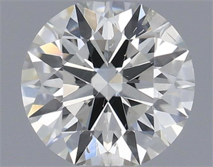 Picture of Natural Diamond 0.52 Carats, Round with Excellent Cut, I Color, SI1 Clarity and Certified by IGI