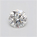 Natural Diamond 0.44 Carats, Round with Excellent Cut, H Color, SI2 Clarity and Certified by IGI