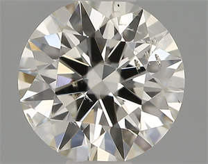 Picture of Natural Diamond 0.40 Carats, Round with Excellent Cut, I Color, SI2 Clarity and Certified by IGI