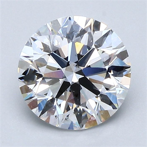 Picture of Natural Diamond 1.80 Carats, Round with Excellent Cut, D Color, SI1 Clarity and Certified by GIA