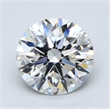 Natural Diamond 1.80 Carats, Round with Excellent Cut, F Color, VS2 Clarity and Certified by GIA