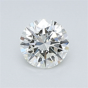 Picture of Natural Diamond 0.40 Carats, Round with Excellent Cut, K Color, VVS2 Clarity and Certified by GIA