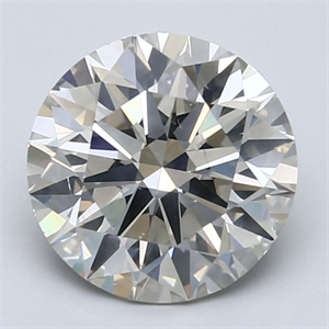 Picture of Natural Diamond 2.70 Carats, Round with Excellent Cut, J Color, SI2 Clarity and Certified by GIA