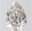 Natural Diamond 3.00 Carats, Pear with  Cut, H Color, SI2 Clarity and Certified by IGI