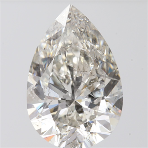 Picture of Natural Diamond 3.00 Carats, Pear with  Cut, H Color, SI2 Clarity and Certified by IGI