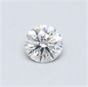 Natural Diamond 0.40 Carats, Round with Excellent Cut, H Color, SI2 Clarity and Certified by GIA