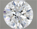 Natural Diamond 0.50 Carats, Round with Good Cut, F Color, SI2 Clarity and Certified by GIA