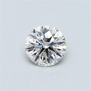 Picture of Natural Diamond 0.41 Carats, Round with Excellent Cut, H Color, VS1 Clarity and Certified by GIA