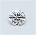 Natural Diamond 0.43 Carats, Round with Very Good Cut, E Color, VVS1 Clarity and Certified by GIA