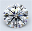 Natural Diamond 2.51 Carats, Round with Excellent Cut, D Color, VS1 Clarity and Certified by GIA